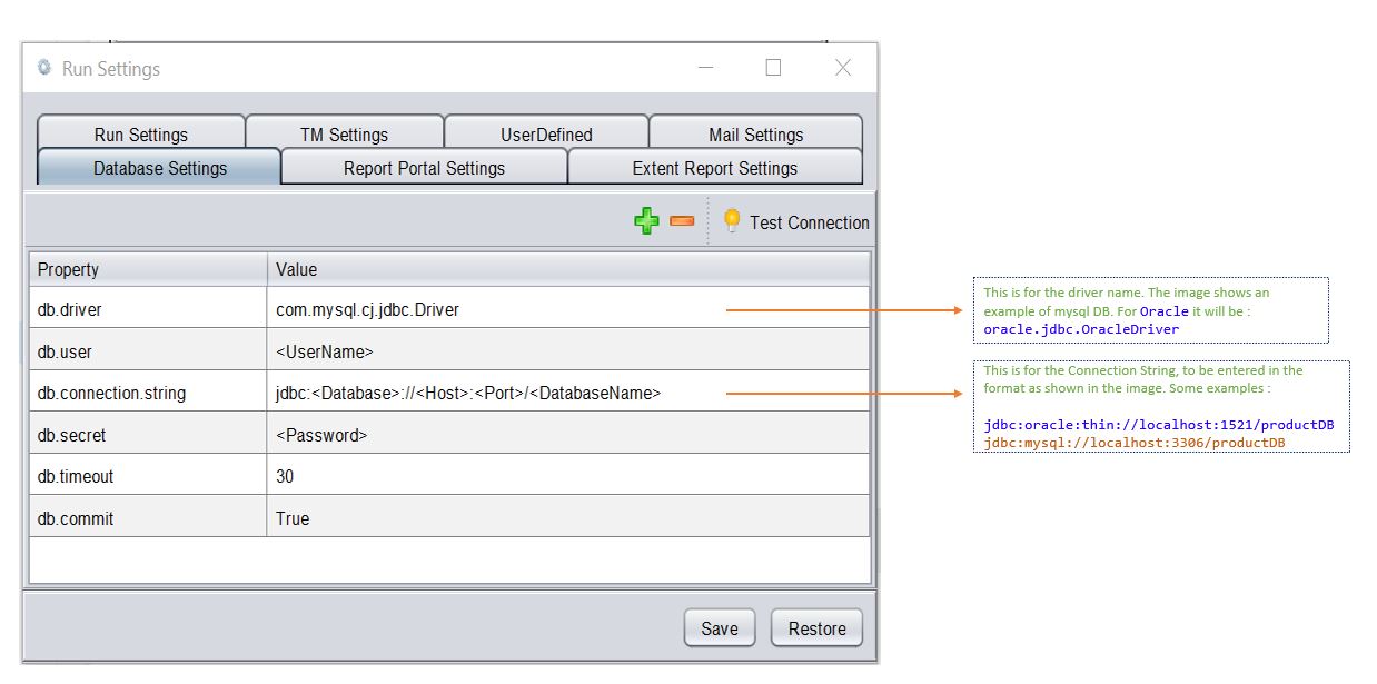 dbSettings